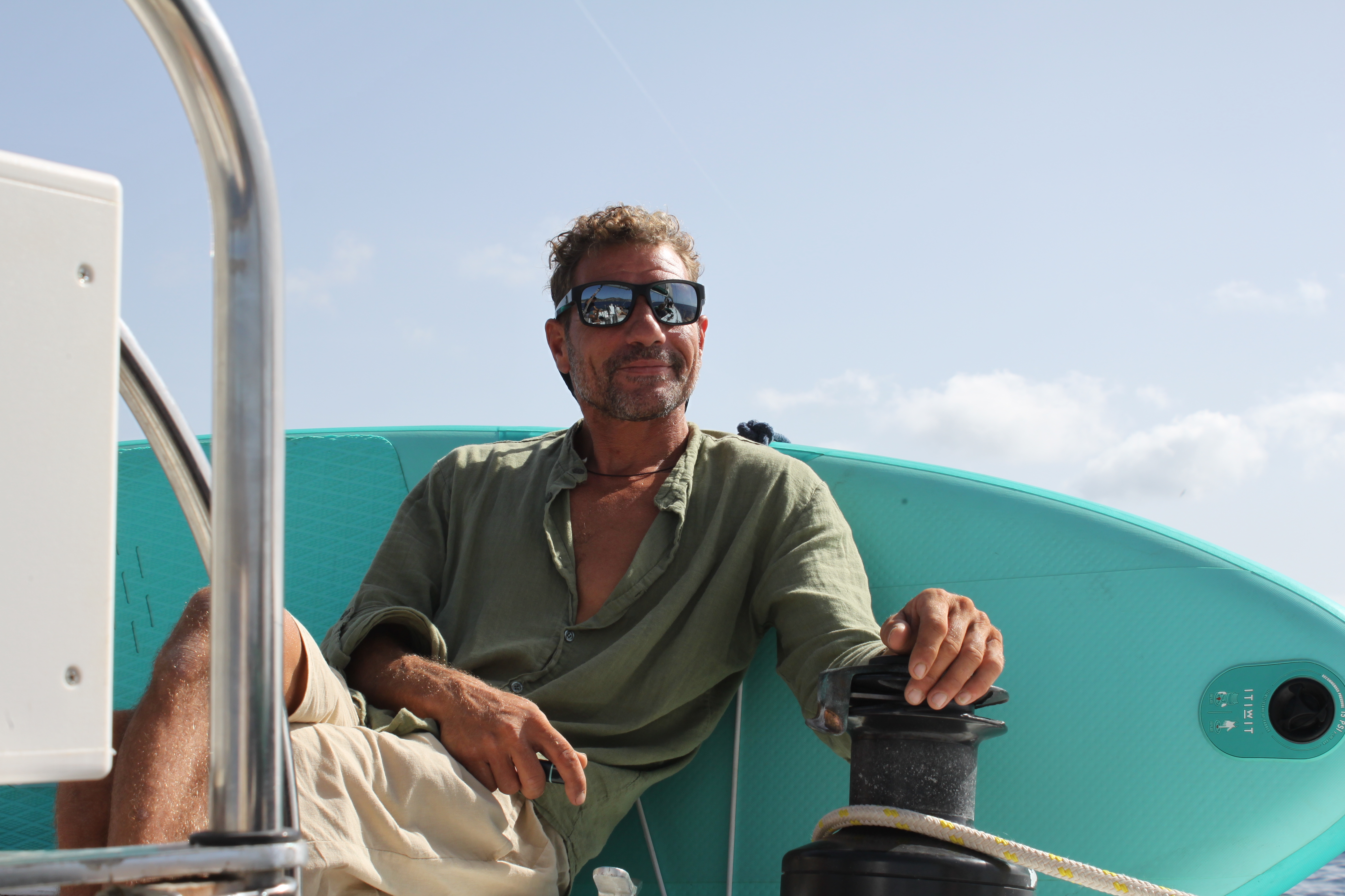 Captain Gabriel onboard Bora Sailing