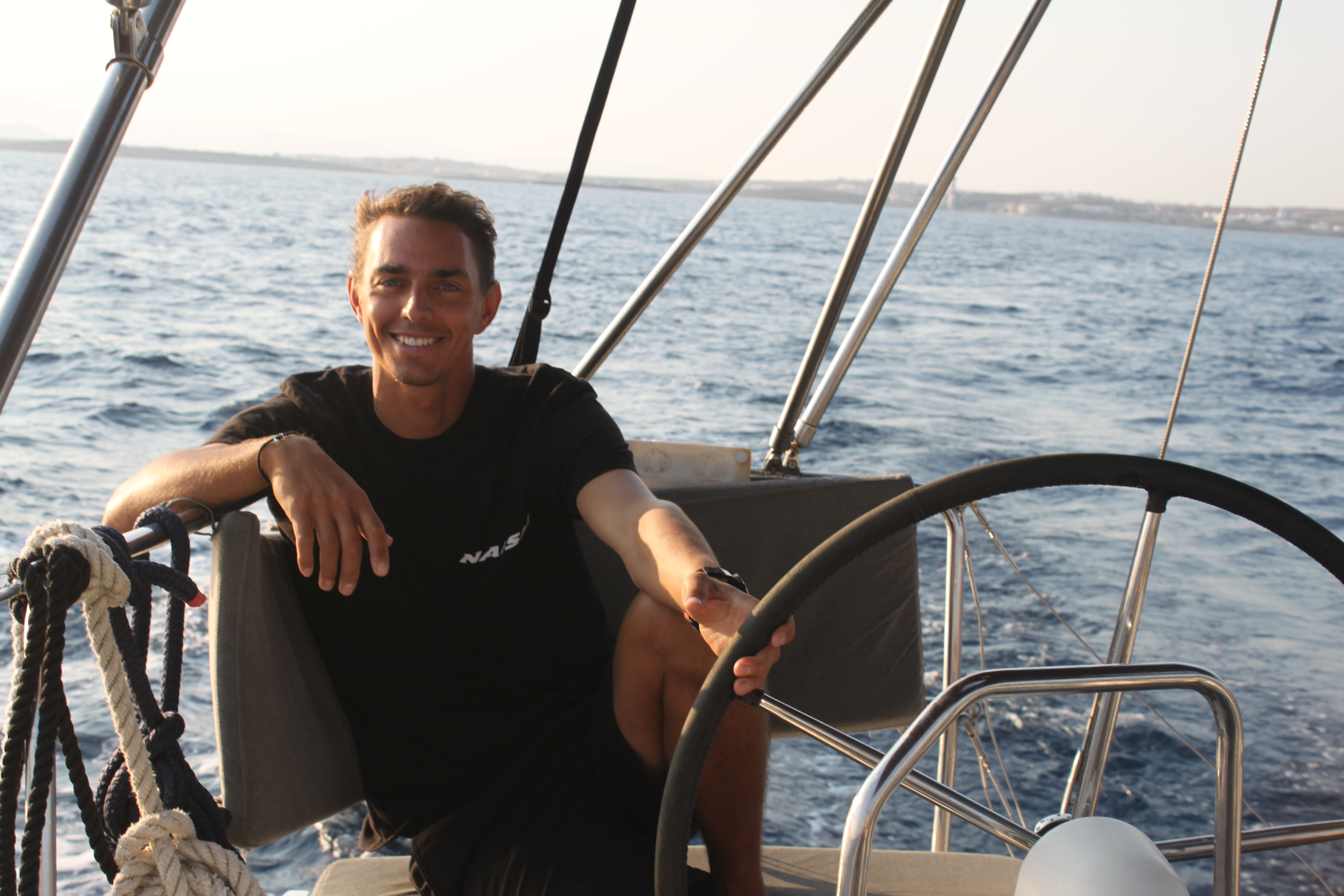 Marco Nigris onboard Bora Sailing